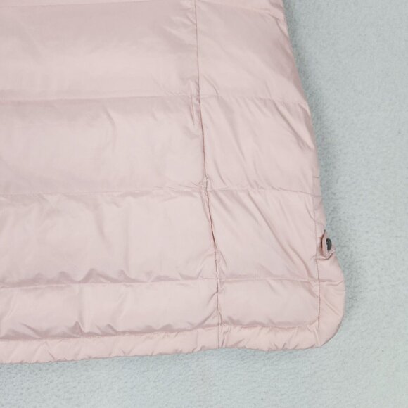 J Jill Vest Women Small Pink Down Long Line Puffer Quilted Full Zip Classic - Picture 13 of 13